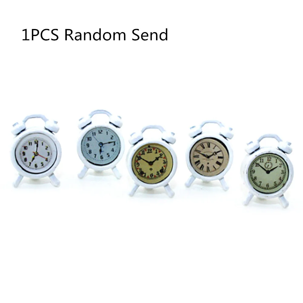 1PCS 1:12 миниатюрные настенные часы для кукольного домика из смолы, миниатюрный кукольный домик, аксессуары для домашнего декора, игрушка для ролевых игр, мебель, игрушка - Цвет: 1PCS