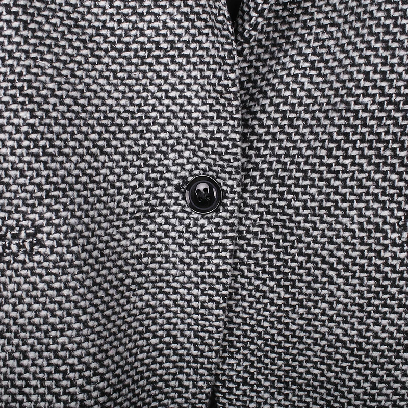 Одежда длинное женское серое пальто больших размеров зимнее Manteau Laine Femme Hiver Vadim Zaful