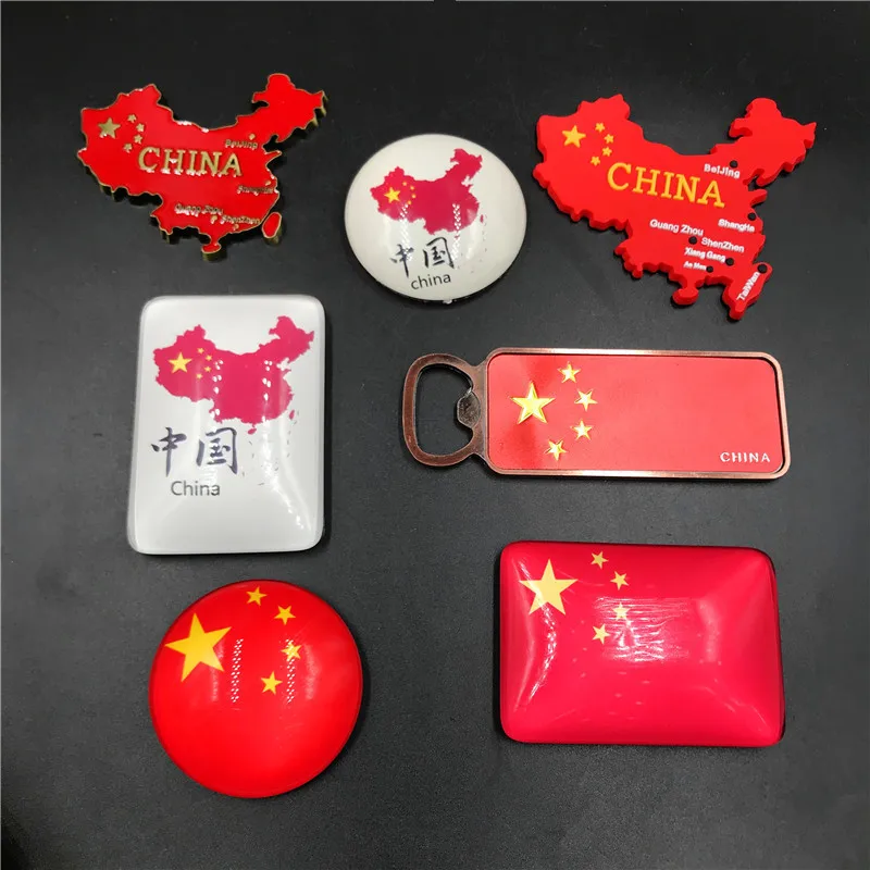 

Chinese characteristics refrigerator magnet magnetic souvenir silicone metal crystal glass flag magnetic sticker