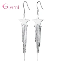 retro 925 sterling silver star statement drop earrings for women girls fashion jewelry wholesale