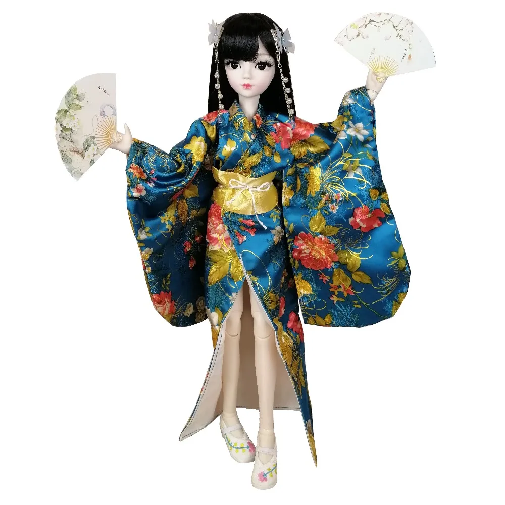 EVA BJD 1/3 60 см 24 дюйма азиатское японское кимоно девушка мяч шарнирная кукла Обнаженная белая кожа Смола Модель с открытой головой DA001-133