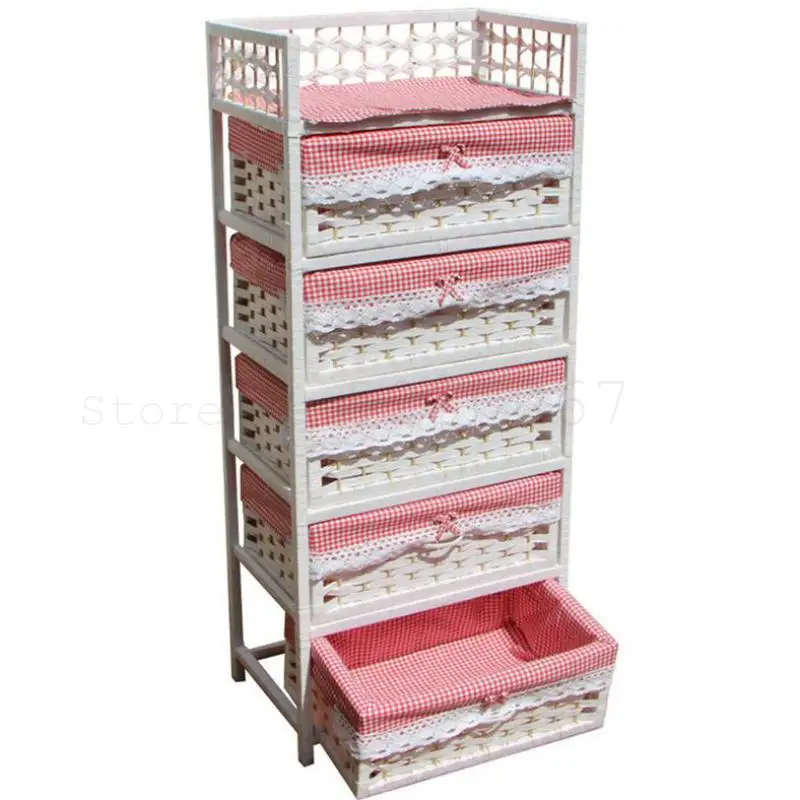 Ротанговый шкафчик для хранения прикроватный столик простой современный из