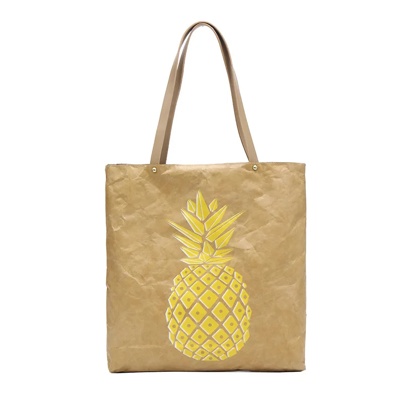 Сумка тоут женская из крафт бумаги водонепроницаемая|Сумки с ручками| |