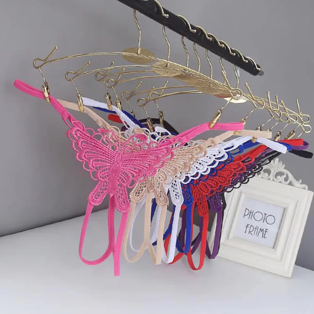 

1PC Sexy Women's Underwear Lace Hollow Out Butterfly Panties Seamless Metal Heart Underpant Low Waist Lingerie