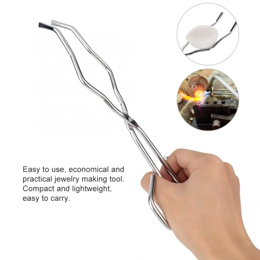 Тигель Тонг из нержавеющей стали зажим плоскогубцы держатель для металла золото