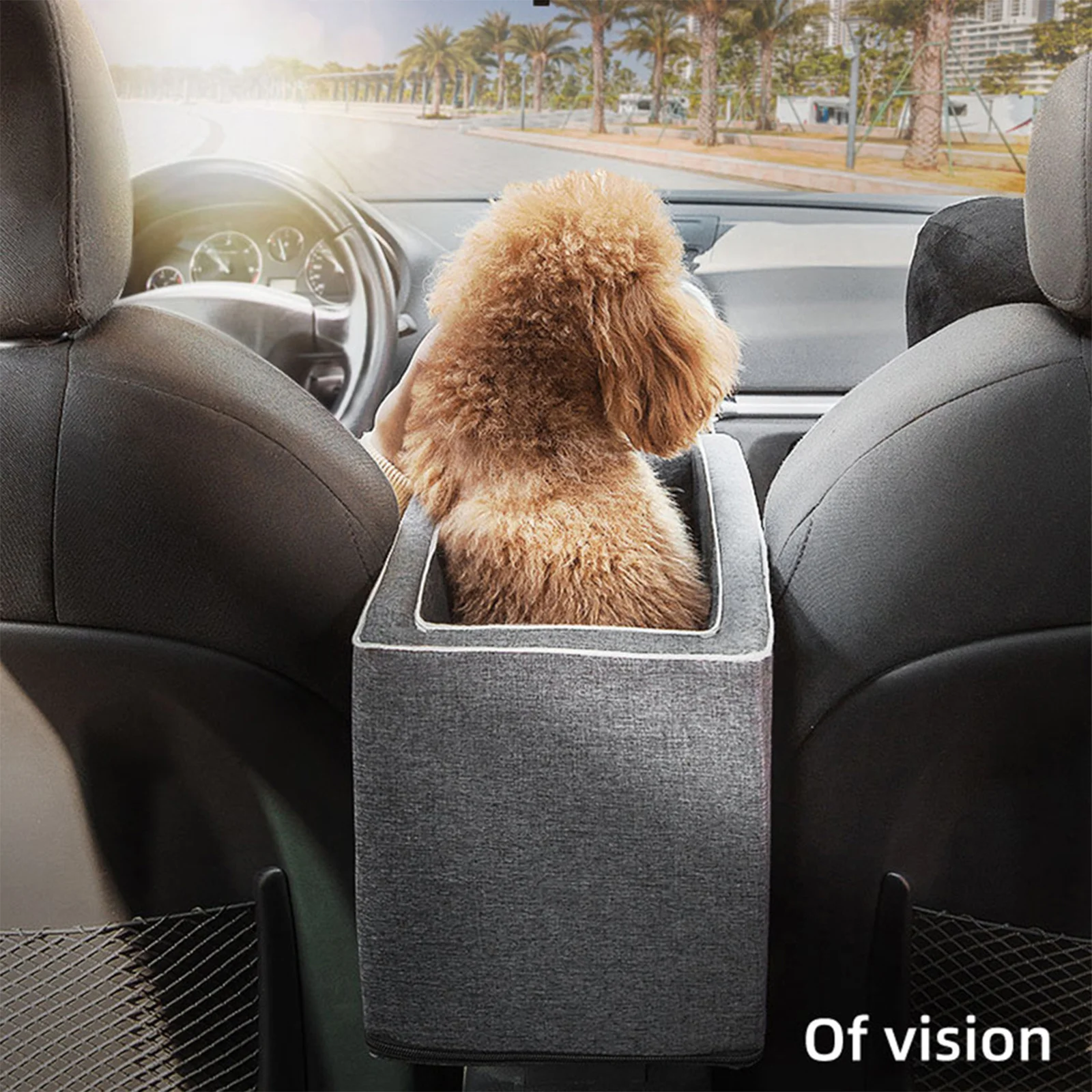 

Portable Pet Nest Portable Dog Habitat Bed for Travel Vacation Car Interior Dog Car Soft Nest, Car Control Console Save Space