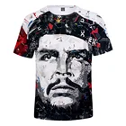 Футболка Che Guevara с 3D-принтом для мужчин и женщин, модная смешная хипстерская футболка с коротким рукавом, крутая футболка с графическим принтом, уличная одежда, на лето