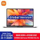 Ноутбук Xiaomi RedmiBook Pro 14, Intel Core i7-11370H  i5-11300H 16 Гб DDR4 512 Гб SSD, ноутбук 2,5 K FHD, тонкий компьютер Windows 10