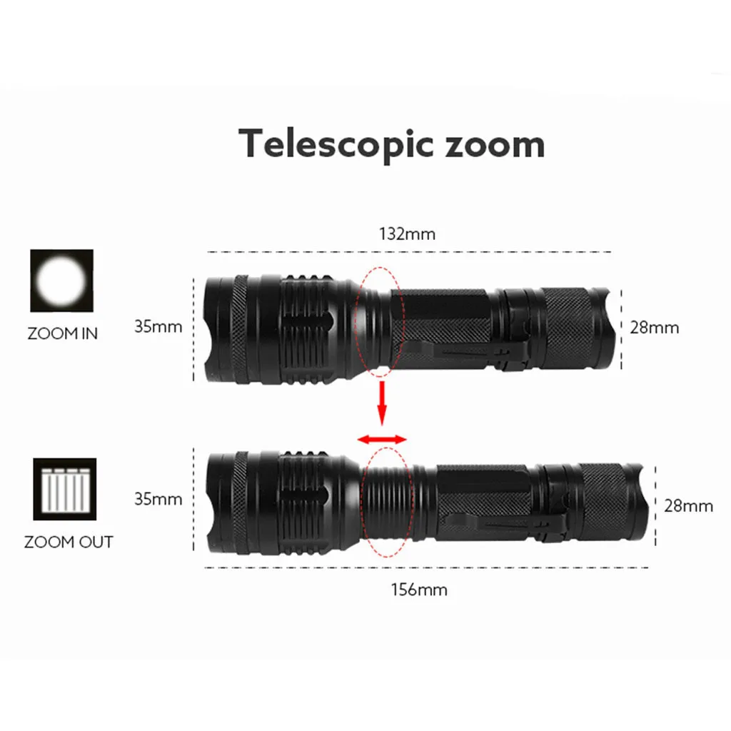Уличный портативный светодиодный фонарик мощный T6 X800 фонафонарь с USB зарядкой