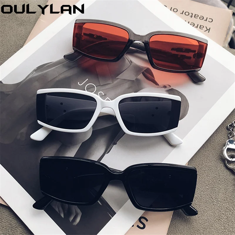 

Oulylan 2021 Vintage Square Sunglasses Women Luruxy Retro Driving Sun Glass Men Black Red Rectangle Eyewear Ladies Outdoor UV400