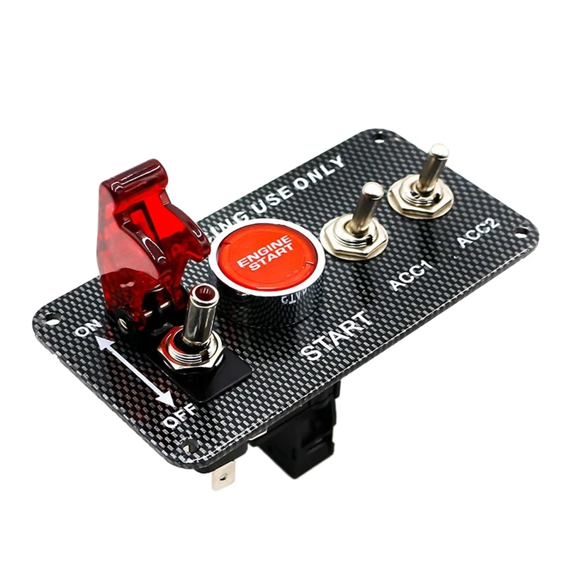 12V Carbon Fiber Panel Racing Engine Start Button Ignition Switch LED | Автомобили и мотоциклы