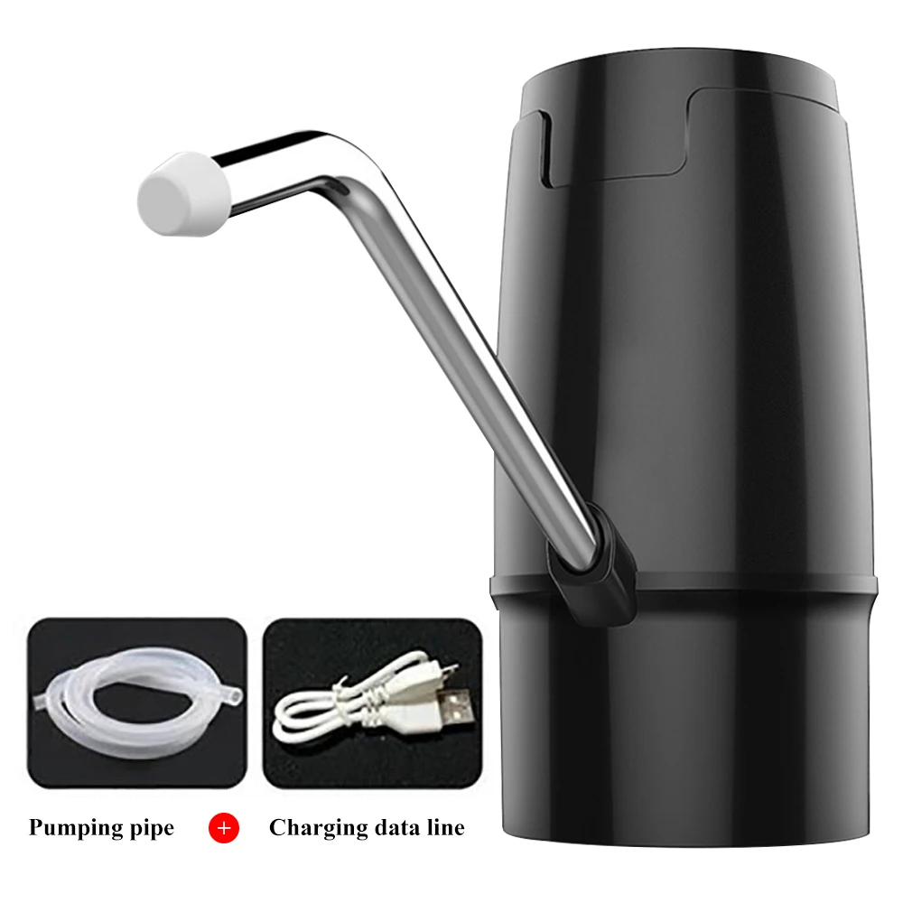 G223052A USB зарядка Электрический диспенсер для воды бутылка для холодной воды автоматический насос для питьевой воды портативный переключатель для домашнего офиса черный - Цвет: G223052A