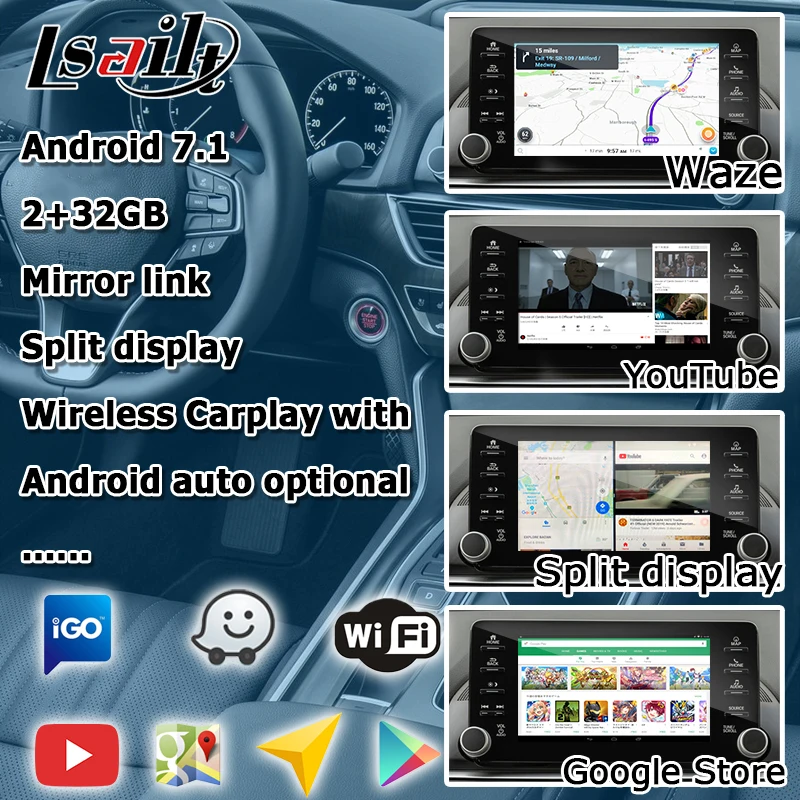 Lsailt Android gps навигационная коробка для Honda Accord high end-видео интерфейс коробка зеркальная ссылка youtube waze yandex navi