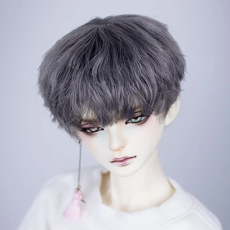 2 Allaosify bjd парик 1/3 1/4 1/6 высокотемпературный парик для мальчика короткие волосы кукольные парики с челкой модный тип стильные волосы BJD - Цвет: 2