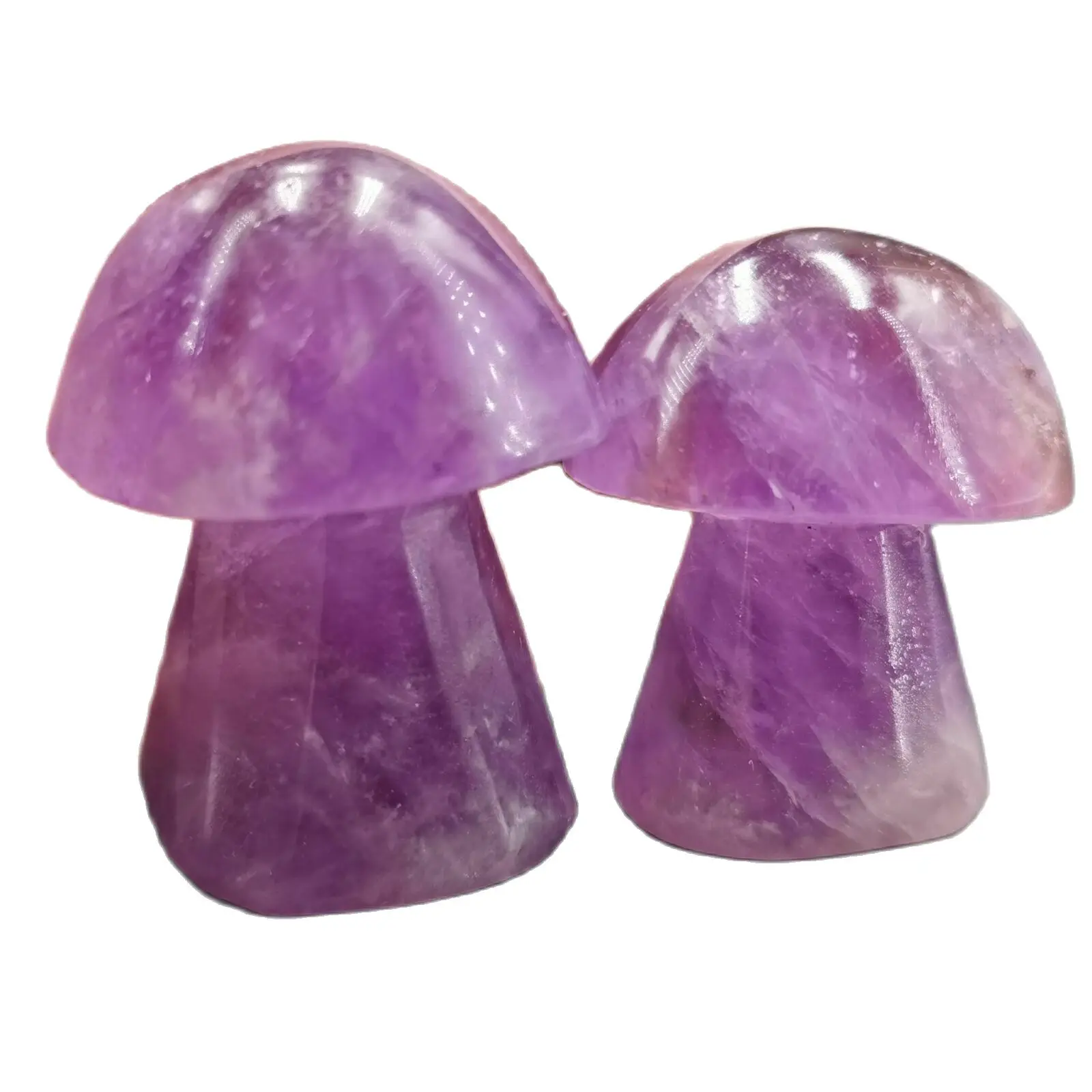 

Natural Amethyst mushroom Quartz Crystal Carved Skull reiki Healing 1pc