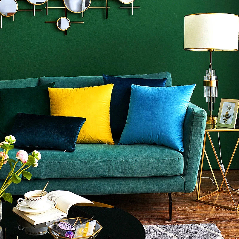 Белый Черный серый цвет бархатная Наволочка на подушку накидка для подушки Чехол