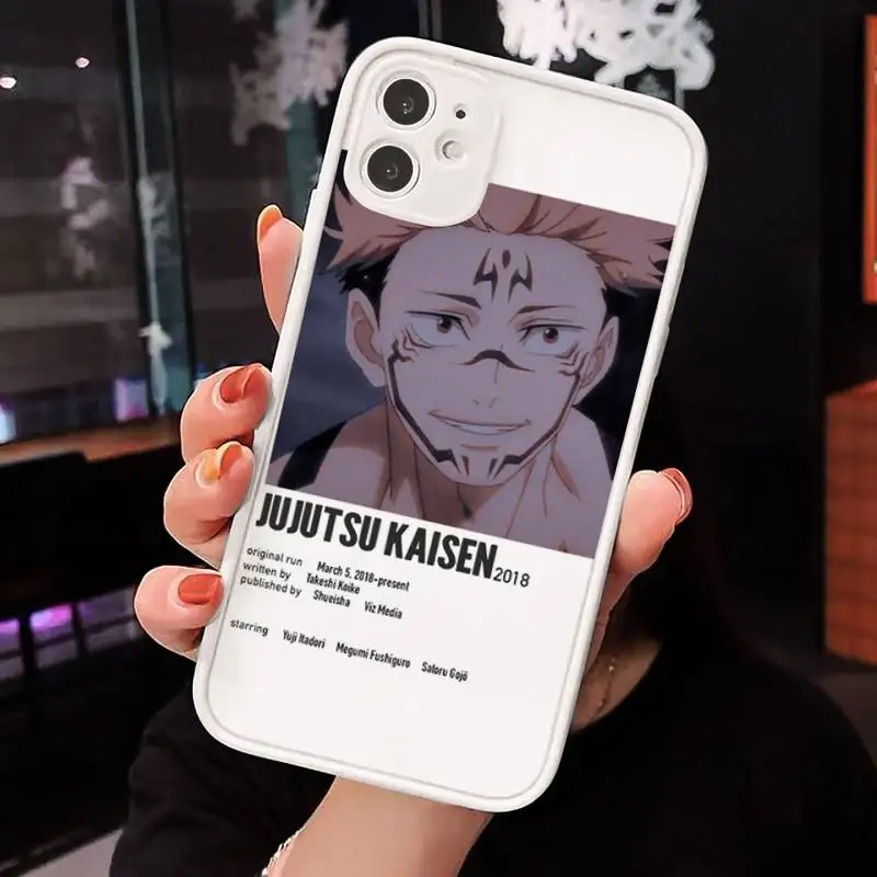 

Jujutsu Kaisen Satoru Gojo Phone Cases matte transparent For iphone 7 8 11 12 plus mini x xs xr pro max cover