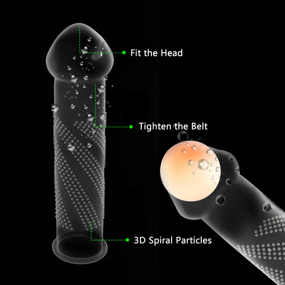 Ультратонкие презервативы для мужчин из натурального латекса большие точки