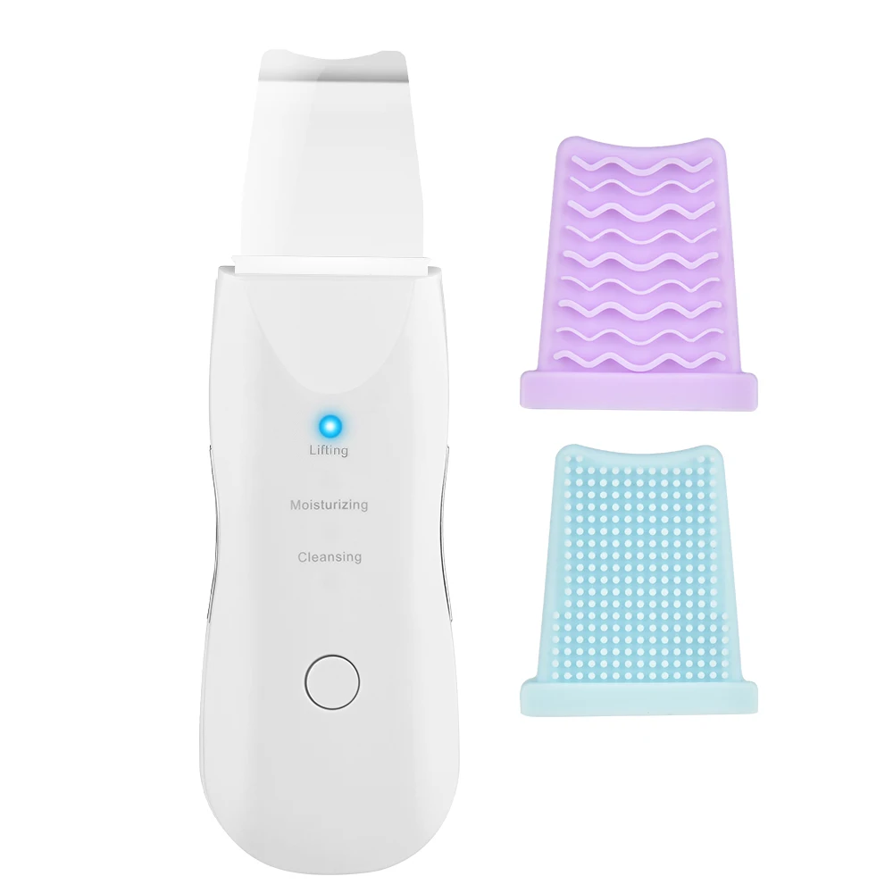 Beste Ultrasone Huid Scrubber Oplaadbare Ion Diepe Gezicht Reiniging Trillingen Stimulator Acne Mee-eter Verwijderen Cleanser Exfoliërende Porie