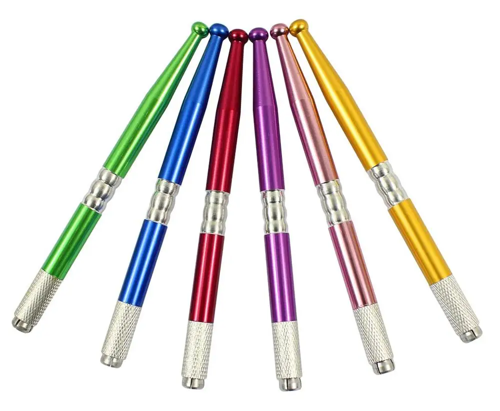 6pcs Microblading Pen Tatoo Eyebrow Permanent Makeup Hand Tools Holder Stainless Steel Handmade Manual Tattoo | Красота и здоровье