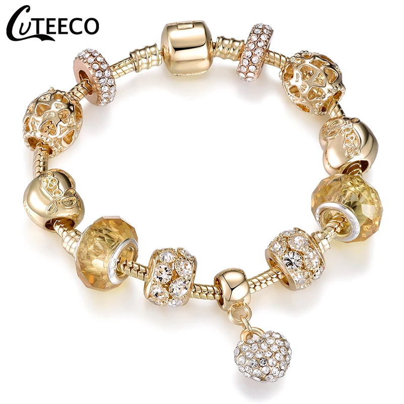 CUTEECO классический кулон в виде короны женские очаровательные браслеты