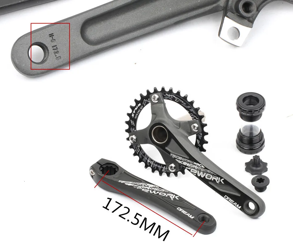 HIMALO шатунный палец для 104BCD 172,5 мм 32T 34 Т 36 38T пластина MTB велосипед диаметра окружности болтов(Алюминий сплава нижний шатун со звездочками для велосипеда рукоятка MTB