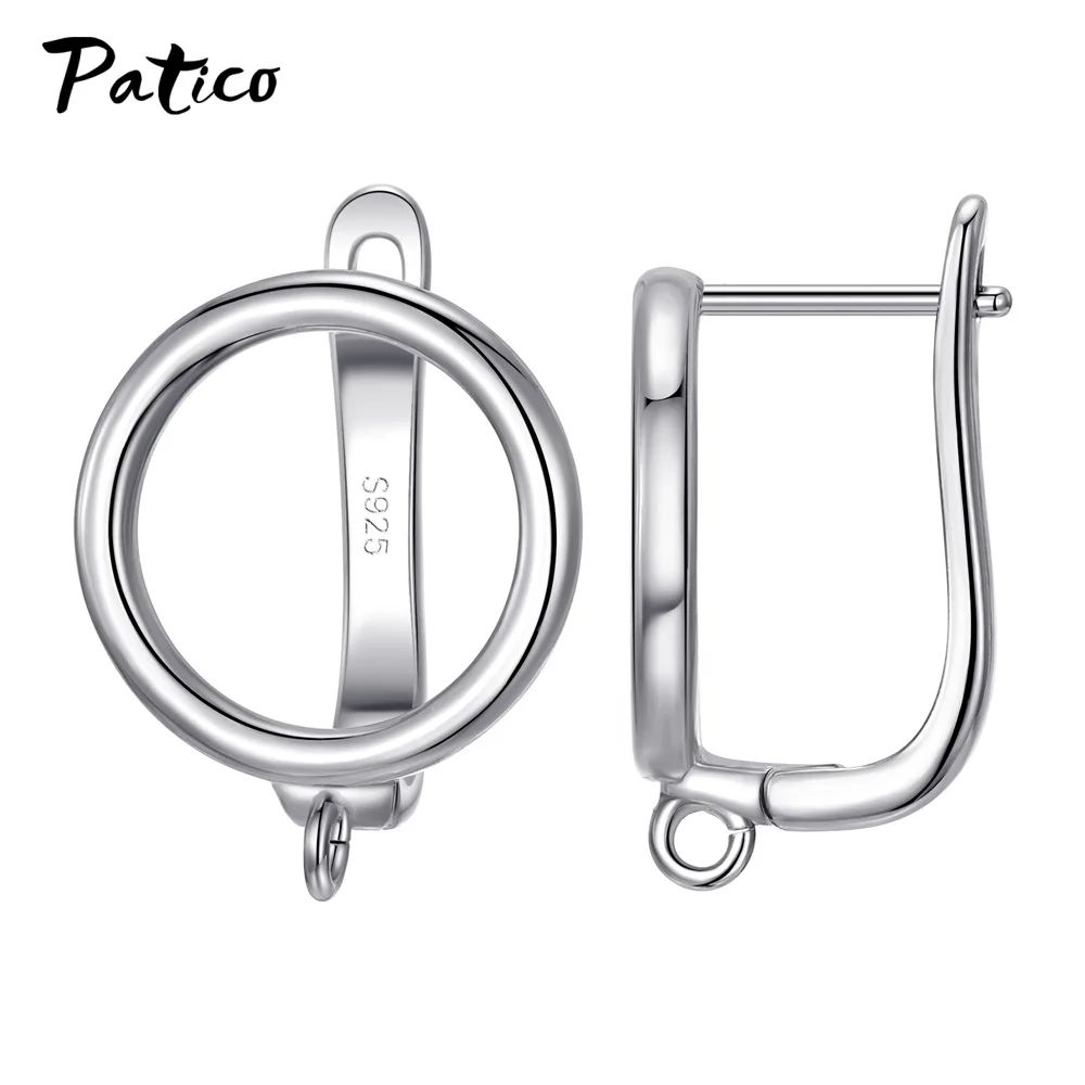 Женские серьги-кольца из серебра 925 пробы