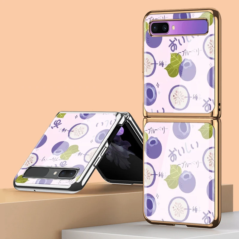 

2021 New Z Fold 2 Funda Case for Samsung Galaxy Z Fold 2 W21 Z Flip Blueberry Tempered Glass Coque Iphone Case Cove Capa