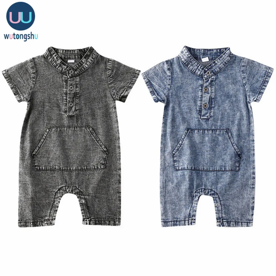 

Детские летние джинсы; Одежда для новорожденных; Комбинезоны с короткими рукавами для маленьких мальчиков и девочек; Комбинезон для новоро...