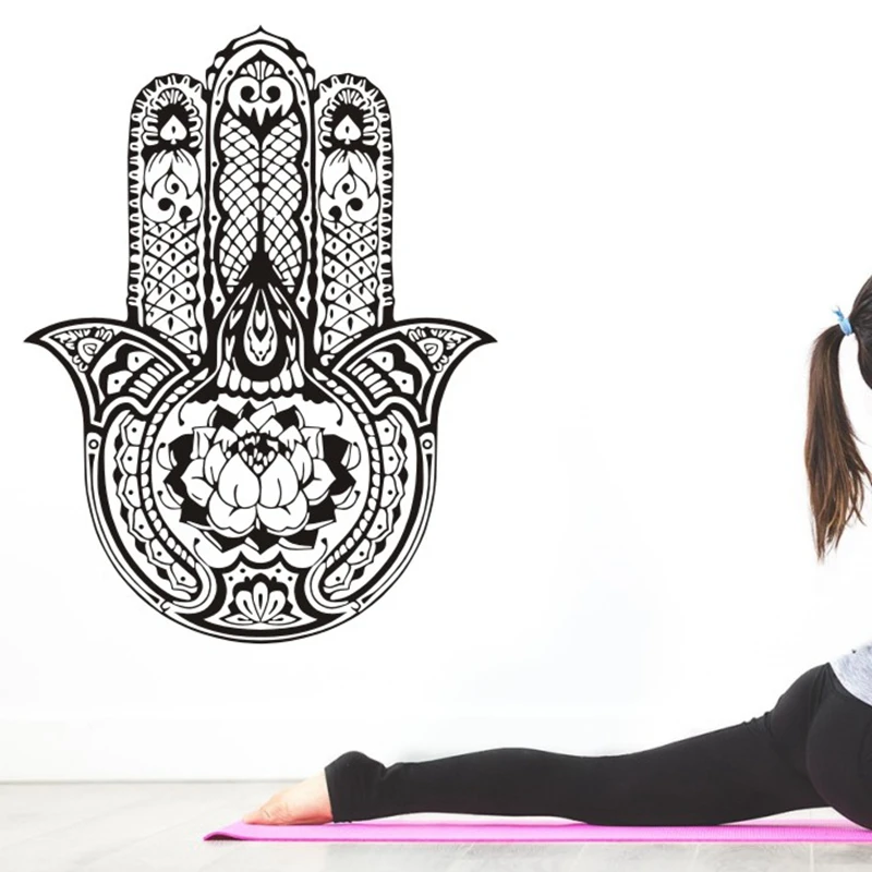 

Yoga Club Wall Sticker Decal Hand Body-building Posters Vinyl Wall Decals Home Decoration Decor Mural Yoga Sticker