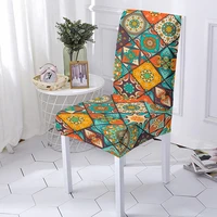 mandala elastic dining chair cover stretch seat cover for banquet wedding restaurant hotel anti dirty housse de chaise 1246pc