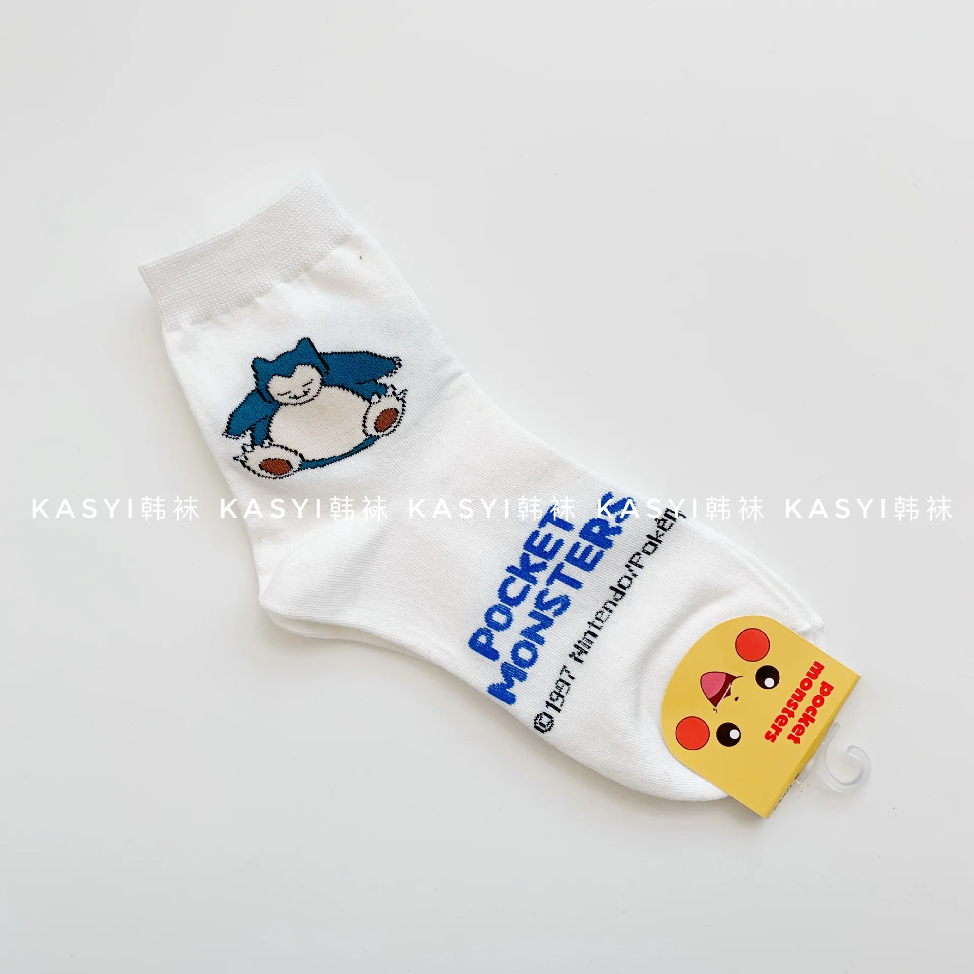 2 Snorlax Аниме Покемон печати носки Бульбазавр, чармандер Сквиртл Пикачу Snorlax женские хлопковые носки милый забавный мультфильм японский harajuku - Цвет: 2 Snorlax