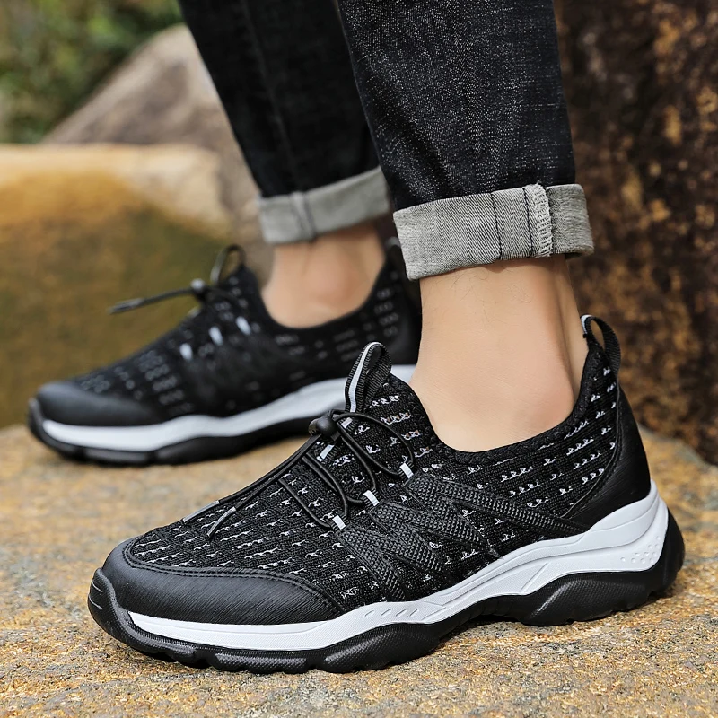 Summer Men Shoes Lac-up Mesh Casual Lightweight Tenis Comfortable Breathable Walking Sneakers Zapatos De Hombre 39-46 |