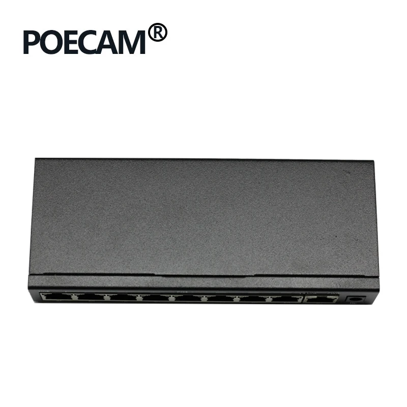 Мини 9 портов poe коммутатор сетевые переключатели питания для ip камеры поддержка