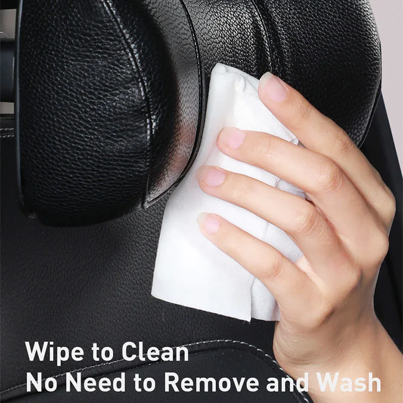 

Baseus Car Neck Pillow Headrest Pillows PU Leather + Memory Cotton Auto Neck Rest Cushion Pad Travel Neck Headrest Accessories