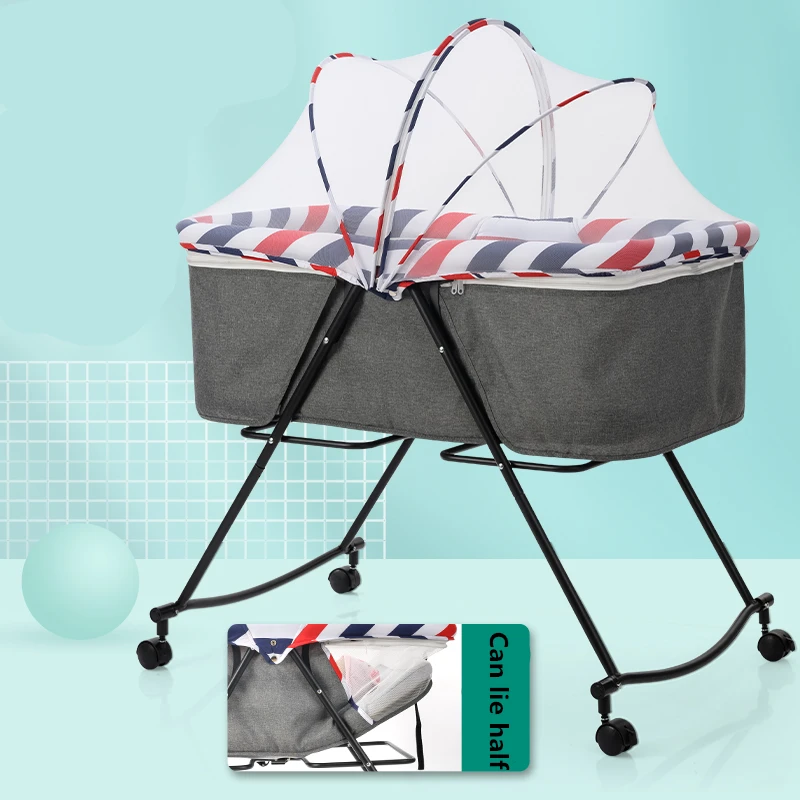 Baby Crib Children s Bed Cradle Bed Trolley Baby Nest Bed For Newborns Baby Travel Bed Portable Cot Folding Rocking Cradle