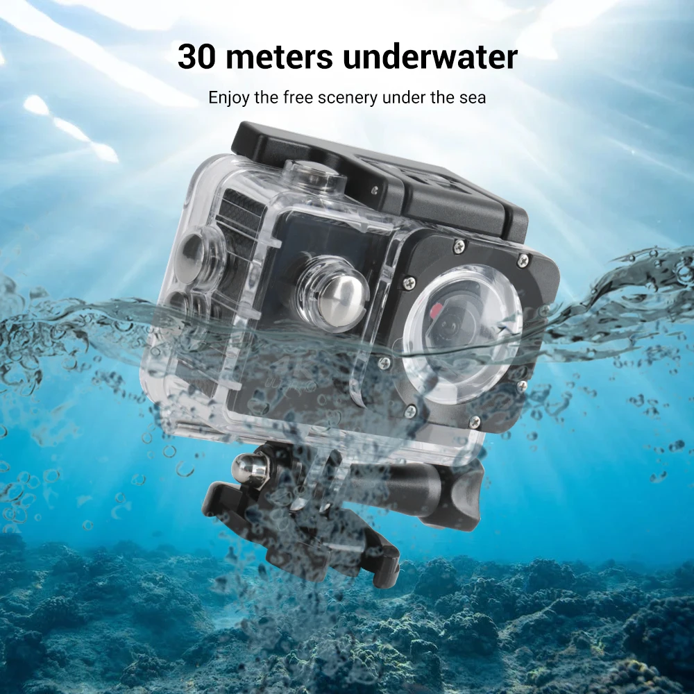 Оригинальная Экшн камера H9 Ultra HD 4K / 30fps Wi Fi 2 0 дюйма 170D Подводная Водонепроницаемая