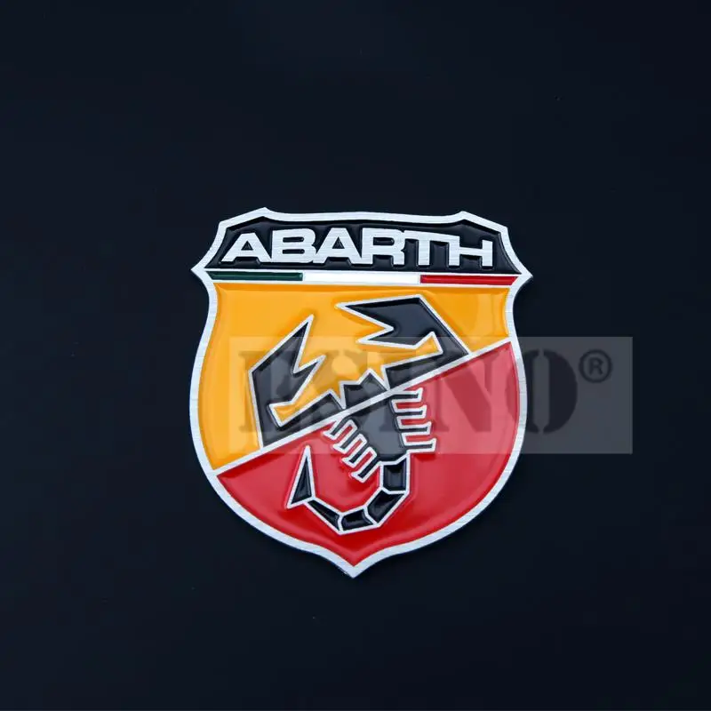 

50 x Новые 3D Автомобильные эмблемы из алюминиевого сплава, клейкие Значки для Fiat автомобиль Abarth, аксессуары, клейкий Автомобильный логотип, З...