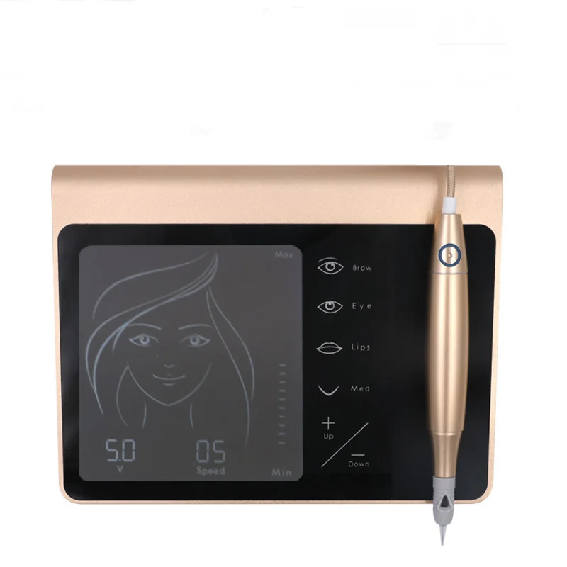 Стиль красоты Перманентный макияж татуировки аксессуары Microblading бровей Вышивка Цифровой татуировки для бровей/губ - Цвет: Золотой