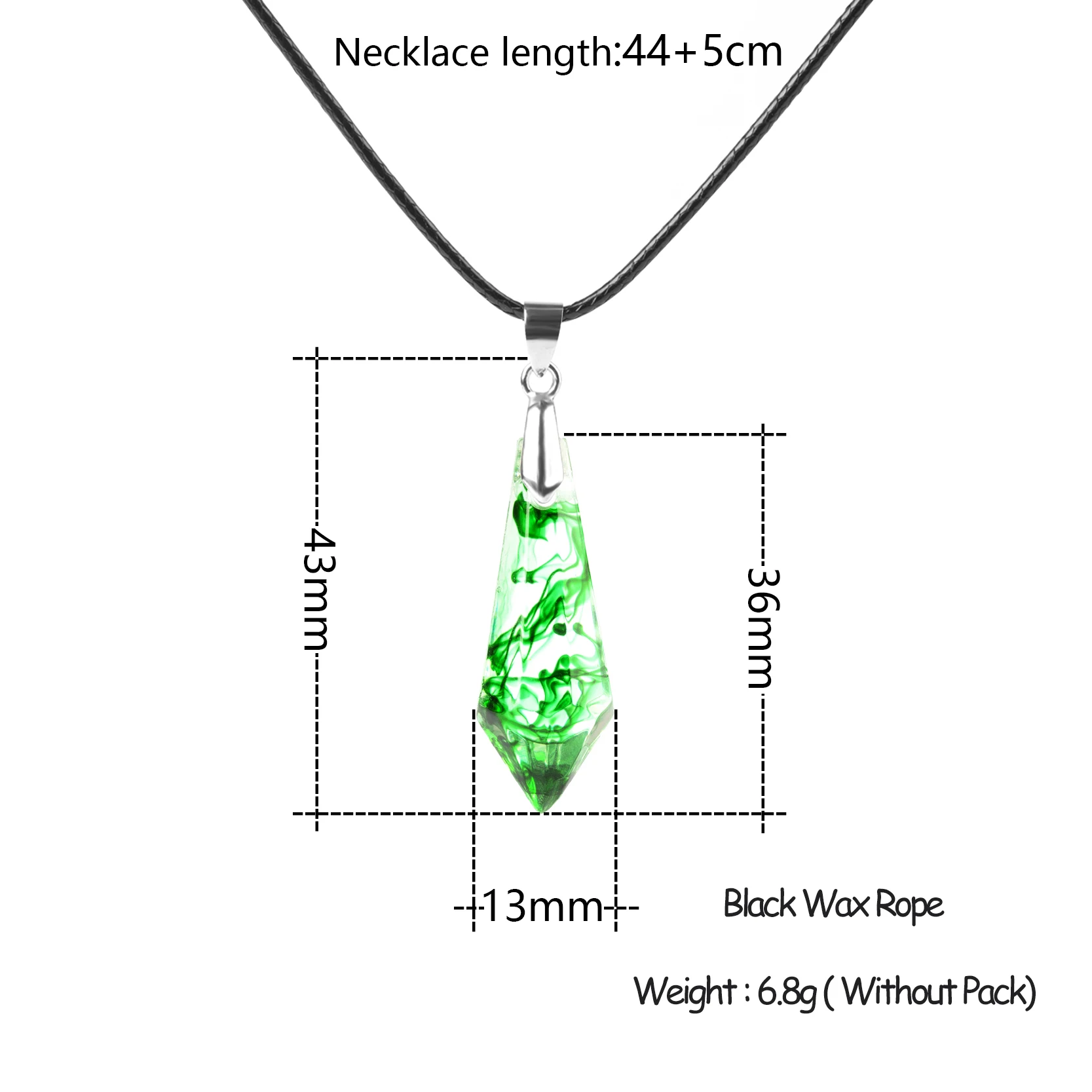 Подвеска KCALOE 7 цветов черная Вощеная Веревка ручная работа эпоксидные украшения