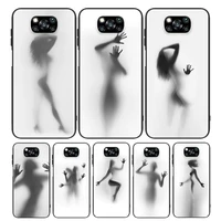 sexy female silhouette for xiaomi poco x3 nfc m3 m2 x2 f3 f2 pro c3 f1 mi play mix 3 a2 a1 6x 5x soft phone case