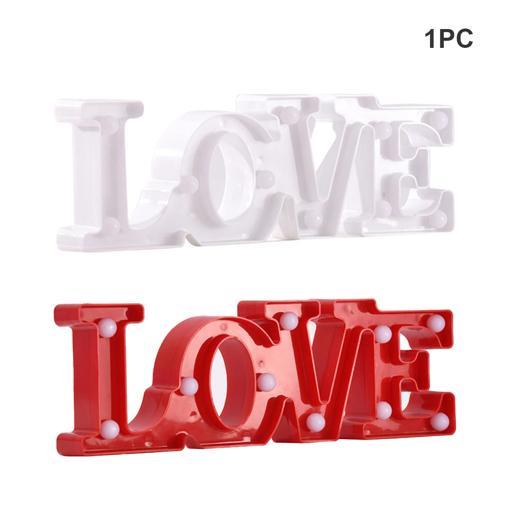 Letter Light Valentines Day Bedroom Love Table Indoor Outdoor DIY Romantic Home Decor Birthday Party Anniversary For Wedding Led | Лампы и