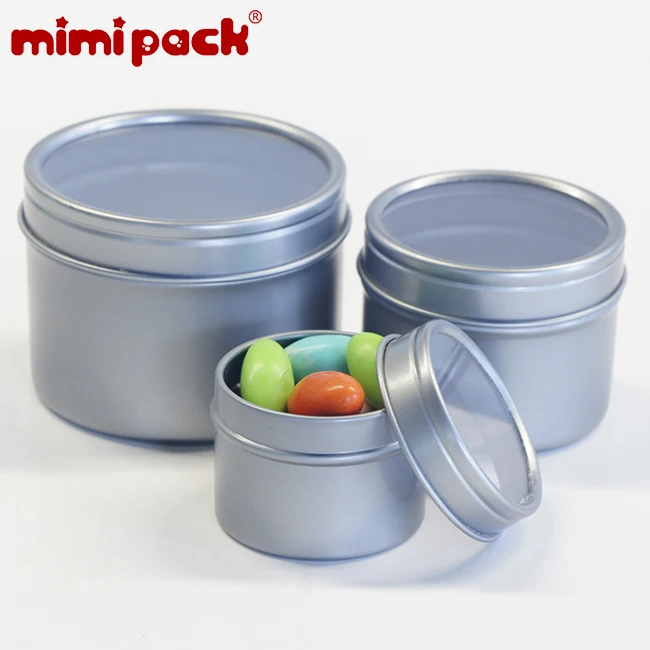 Mimipack маленькие глубокие круглые банки с прозрачным окном и верхней крышкой