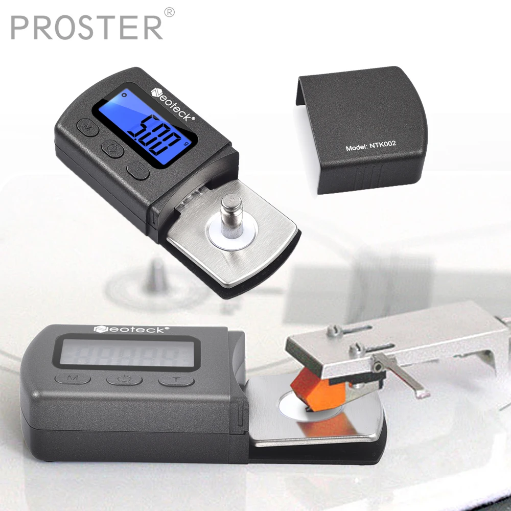 

Proster 0.01g Digital Display Cartridge Stylus Tracking Force Scale Gauge Capacity 0-5.00g with Protective Case for MM MC MI