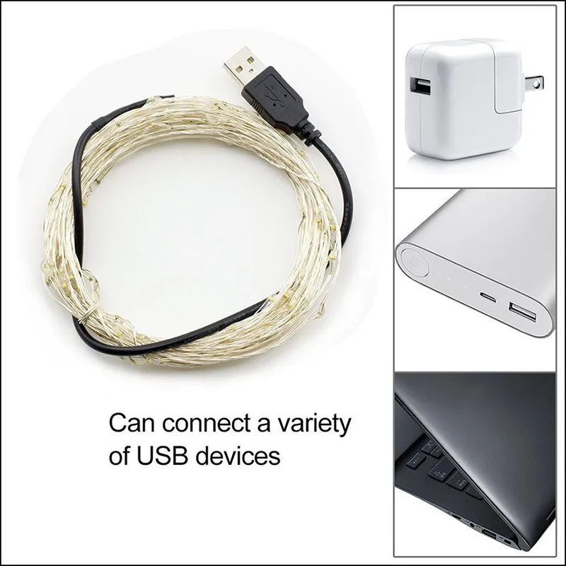 Гирлянсветильник светодиодная с USB 10/20 м | Освещение