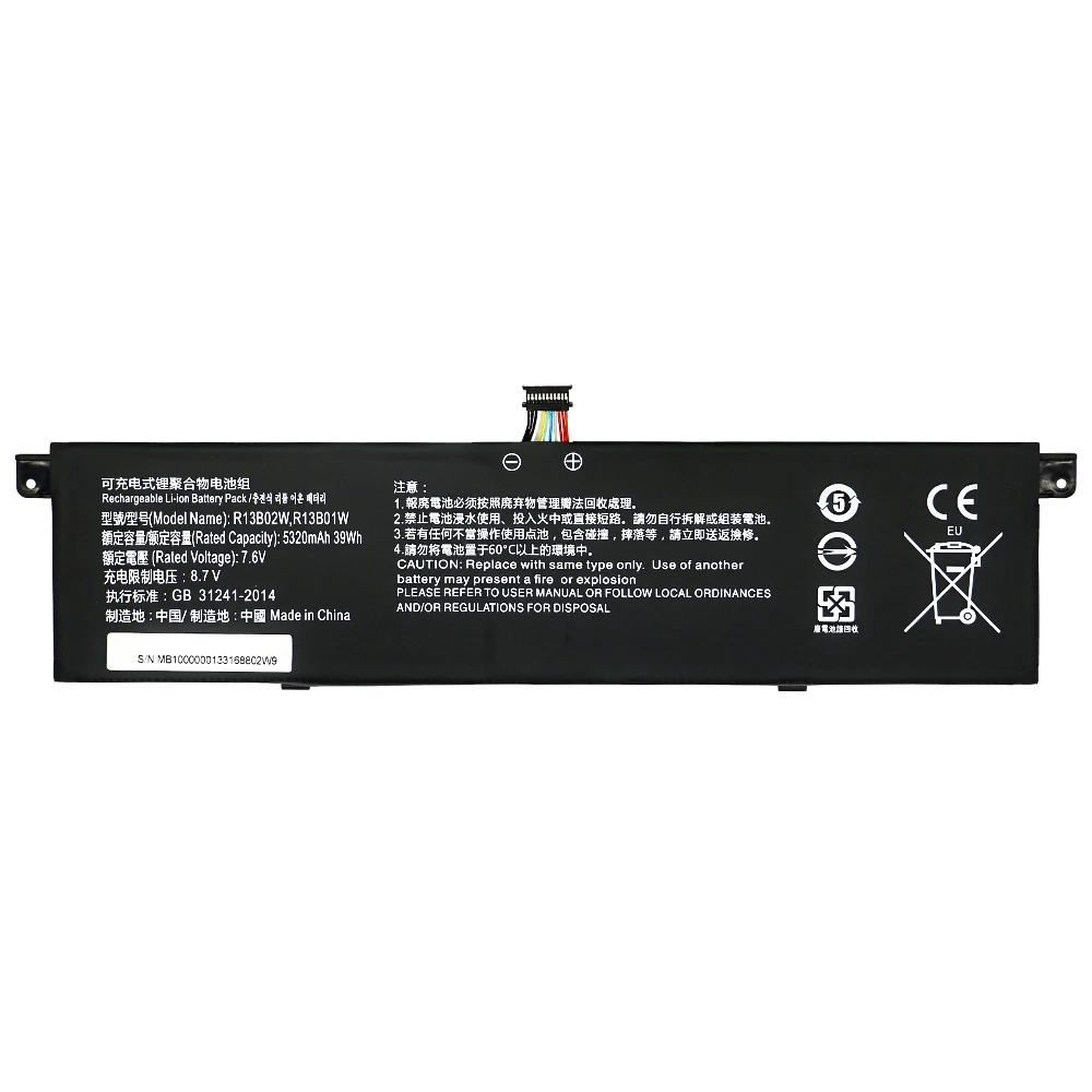 Новый универсальный аккумулятор для ноутбука R13B02W R13B01W Xiaomi Mi Air 13 3 &quotсерии Tablet PC 7 6