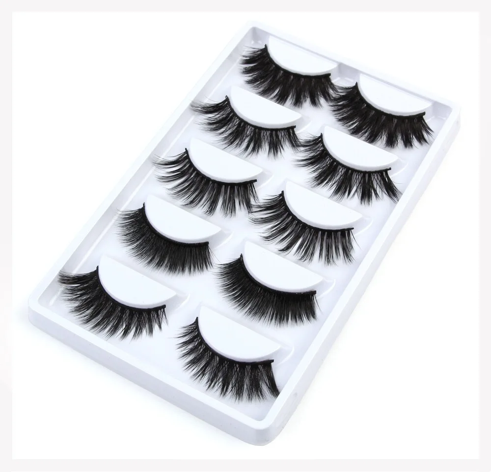 Clothebeauty 5 стилей 5 пар ручной работы 3D Роскошные настоящие норковые натуральные накладные ресницы, длинные/толстые накладные ресницы, многоразовые(M5