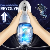 automatic telescopic rotation cup male masturbator 1010 modes silicone vagina real pussy adult masturbation sex toys for men