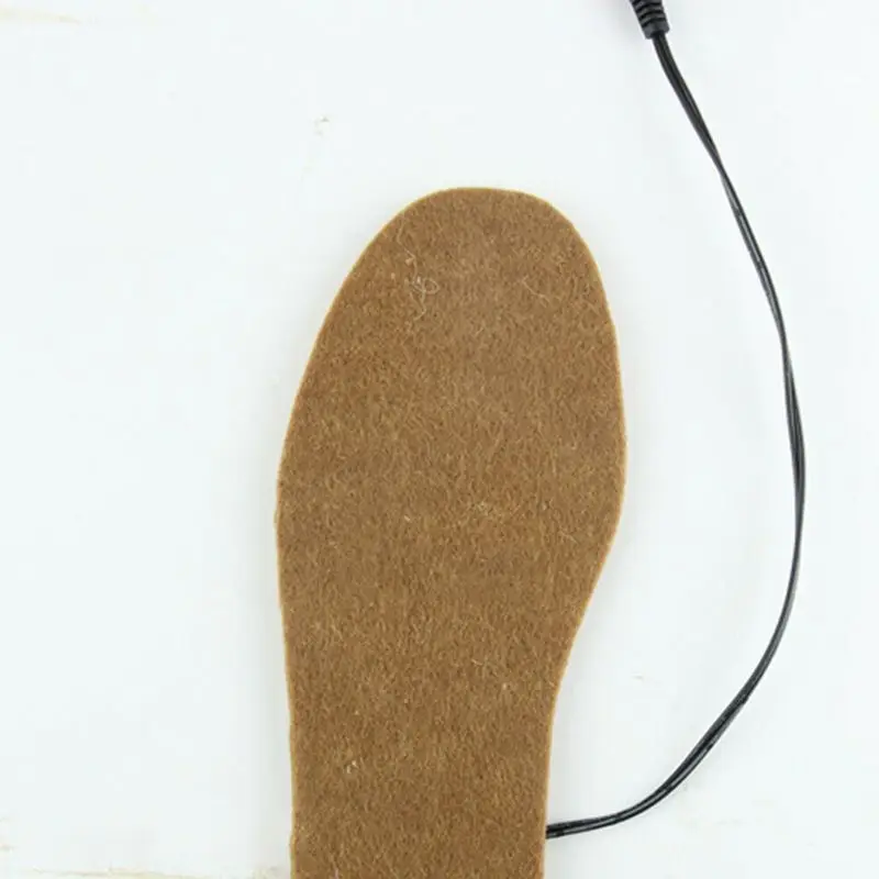 

1Pair USB Heating Shoe Pad Unisex Outdoor Sports Ski Heated Insoles Recycled Use E5BD