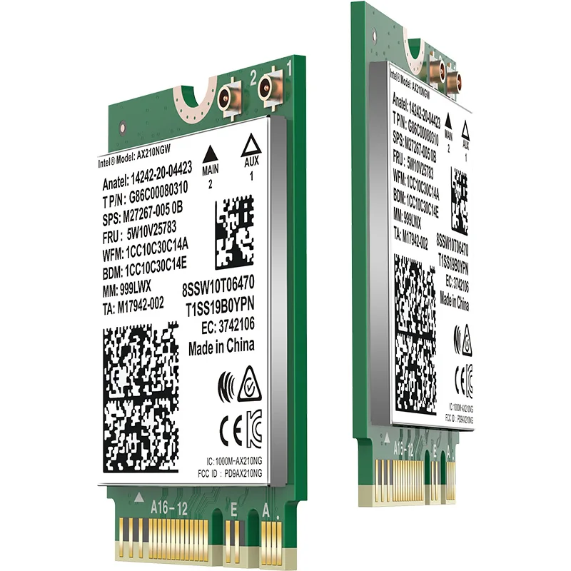 

WiFi6E Intel AX210 vPro платформа 5374 Мбит/с 2,4G и 5,8 ГГц и 6 ГГц трехдиапазонная 802.11ax PCI-E сетевая карта NGFF M.2 модуль Bluetooth 5,2